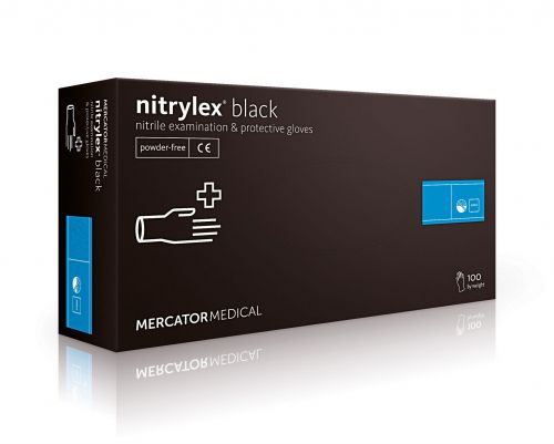 Rękawice nitrylowe Nitrylex Black op. 100 szt. czarne S