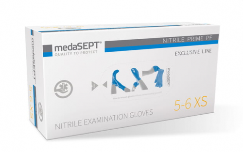 Rękawiczki nitrylowe medaSEPT® niebieskie 100 szt. S