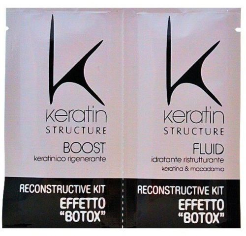 EDELSTEIN Keratin Structure, Boost + Fluid Keratin Reconstructive Kit Effetto Botox Kuracja keratyno