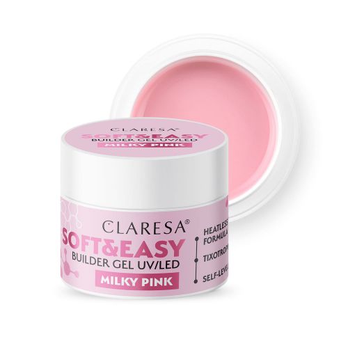 Claresa żel budujący Soft&Easy gel milky pink 12g