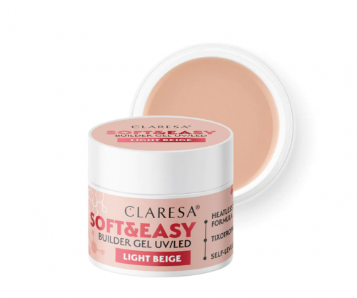 Claresa żel budujący Soft&Easy gel light beige 12g