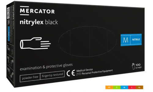 Rękawice nitrylowe Nitrylex Black op. 100 szt. czarne S