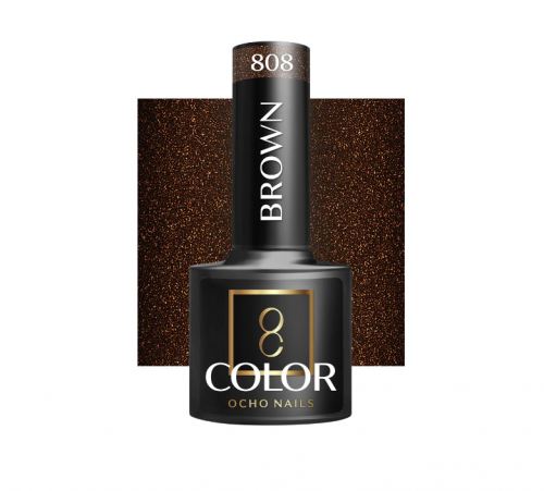 OCHO NAILS Lakier hybrydowy brown 808 -5 g