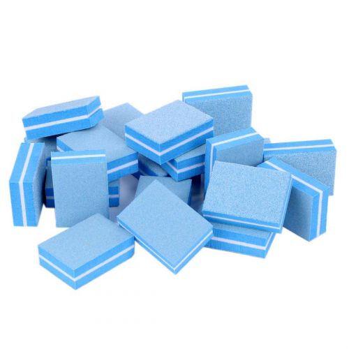 50x Mini Blok Polerski Kostka 100/180 buffer niebieski