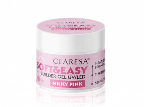 Claresa żel budujący Soft&Easy gel milky pink 12g