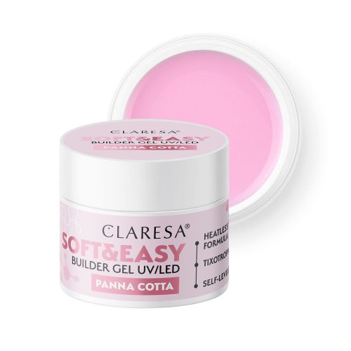 Claresa Żel budujący SOFT&EASY builder gel panna cotta 45g