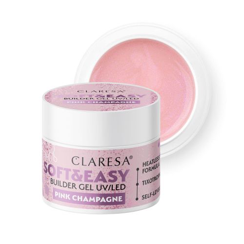 Claresa Żel budujący SOFT&EASY builder gel pink champagne 45g