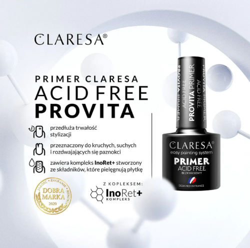 CLARESA Primer Bezkwasowy Acid Free Provita 5 g