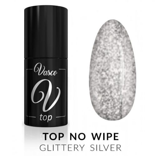 Top No Wipe Glittery Silver Vasco
