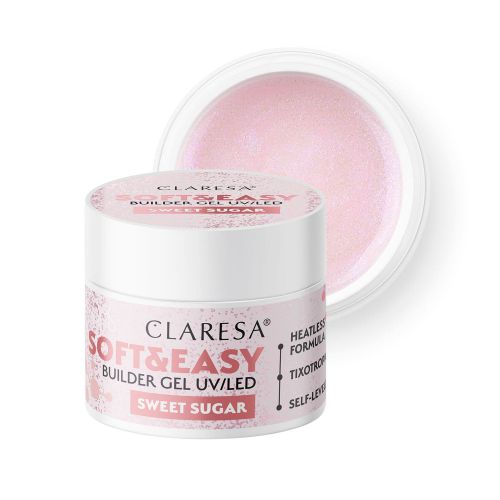 Claresa Żel budujący SOFT&EASY builder gel sweet sugar 45g